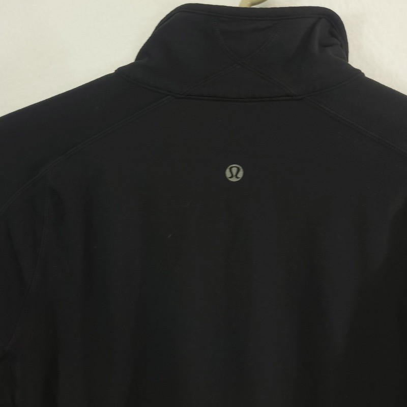 Lululemon 1/4 Zip Pullover Mens Large Black Long Sleeve Athletic Training Top gallery