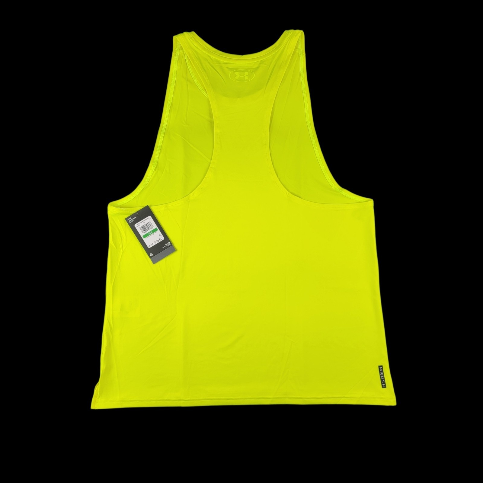 Under Armour RUSH Men's Large Bright Yellow Vanish Energy Muscle Tank Top NEW! gallery