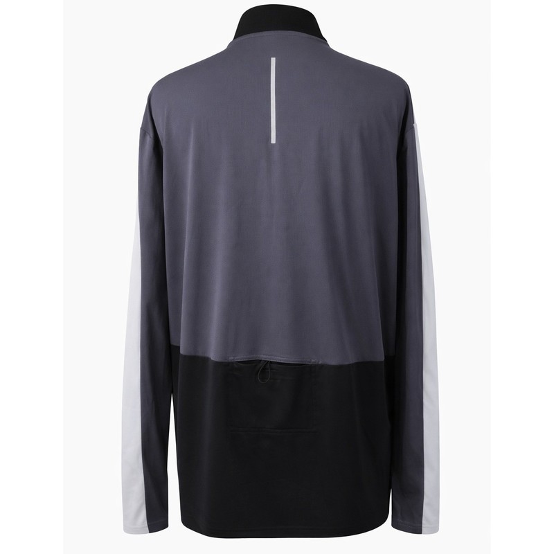 Xersion Mens Black Gray Color Block 1/4 Zip Long Sleeve Athlet Pullover Shirt XL gallery