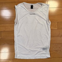 Pedal Mafia Mens White Mesh Cycling Base Layer Tank Top XL Performance