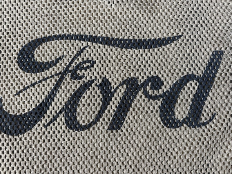 Ford Pacsun Mesh Jersey T-Shirt Cream With Blue Stripes Men's Size S gallery