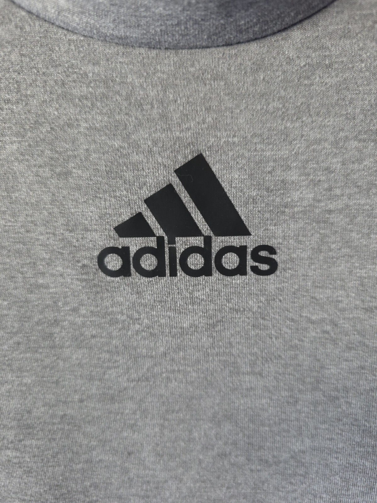adidas AEROREADY Men's Gray Crew Neck Short Sleeve Polyester Logo T-Shirt L gallery