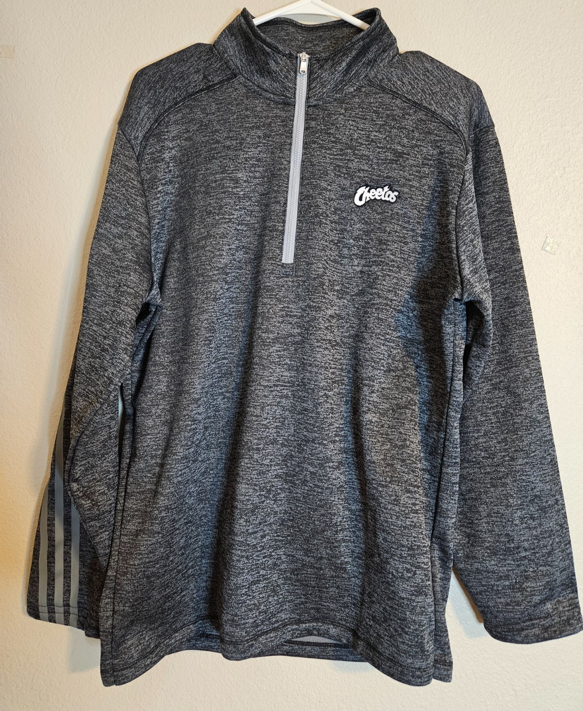 MINT! Adidas Golf Pullover Men's MEDIUM Gray Quarter Zip Pullover Cheetos Logo gallery