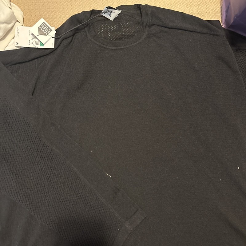 Size XL- Nike x Stussy Long Sleeve Knit Jersey Black SS24 BRAND NEW gallery