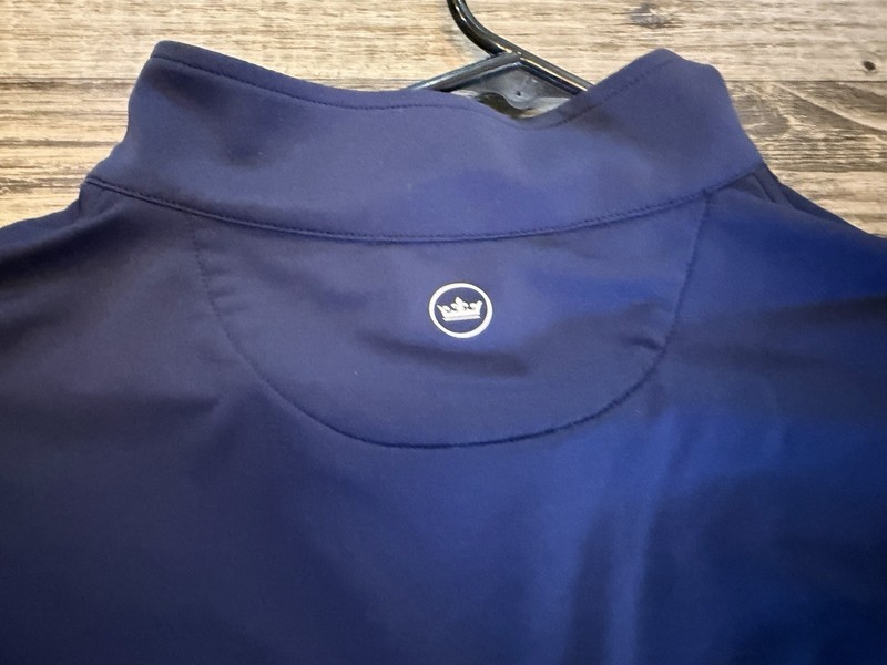 Peter Millar Crown Men's 1/4 Zip Sleeveless Golf Vest Pullover Blue M gallery