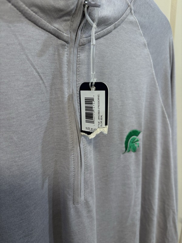 Johnnie-O Men's Freeborne Performance 1/4 Zip Pullover Size XL Seal Grey Spartan gallery