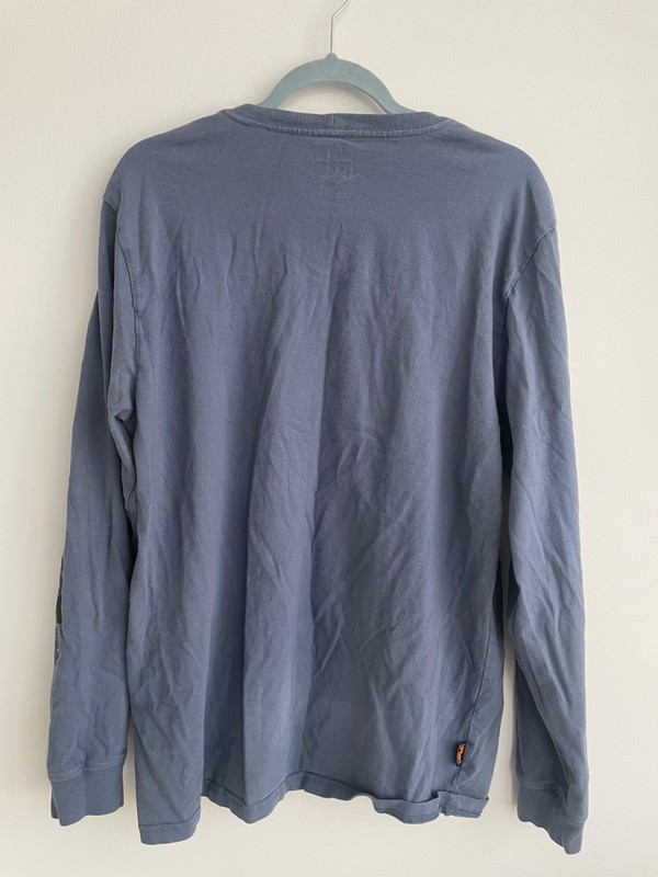 Timberland PRO Men’s Long Sleeve T-Shirt Blue Sleeve Logo Workwear Size M gallery