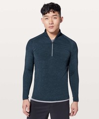 Lululemon Men’s XL Metal Vent Tech 1/2 Zip Athletic Navy Blue Long Sleeve Top