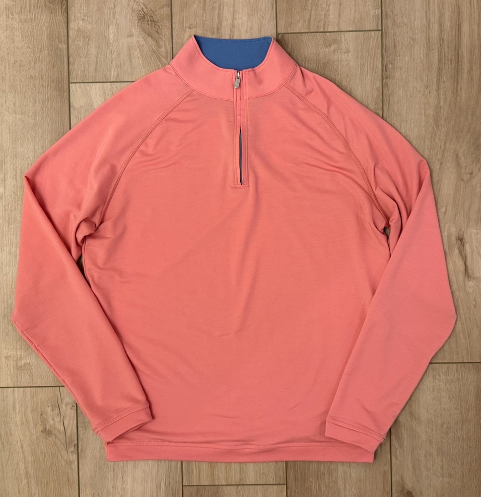 Peter Millar Seaside Drirelease Natural Touch 1/4 Zip Pullover-Men's M-Creef