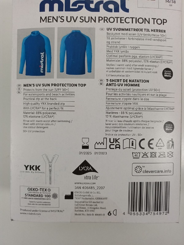 Mistral UV Sun Protection Top for Watersports Surf Kayak Quick Drying UPF 50+ gallery