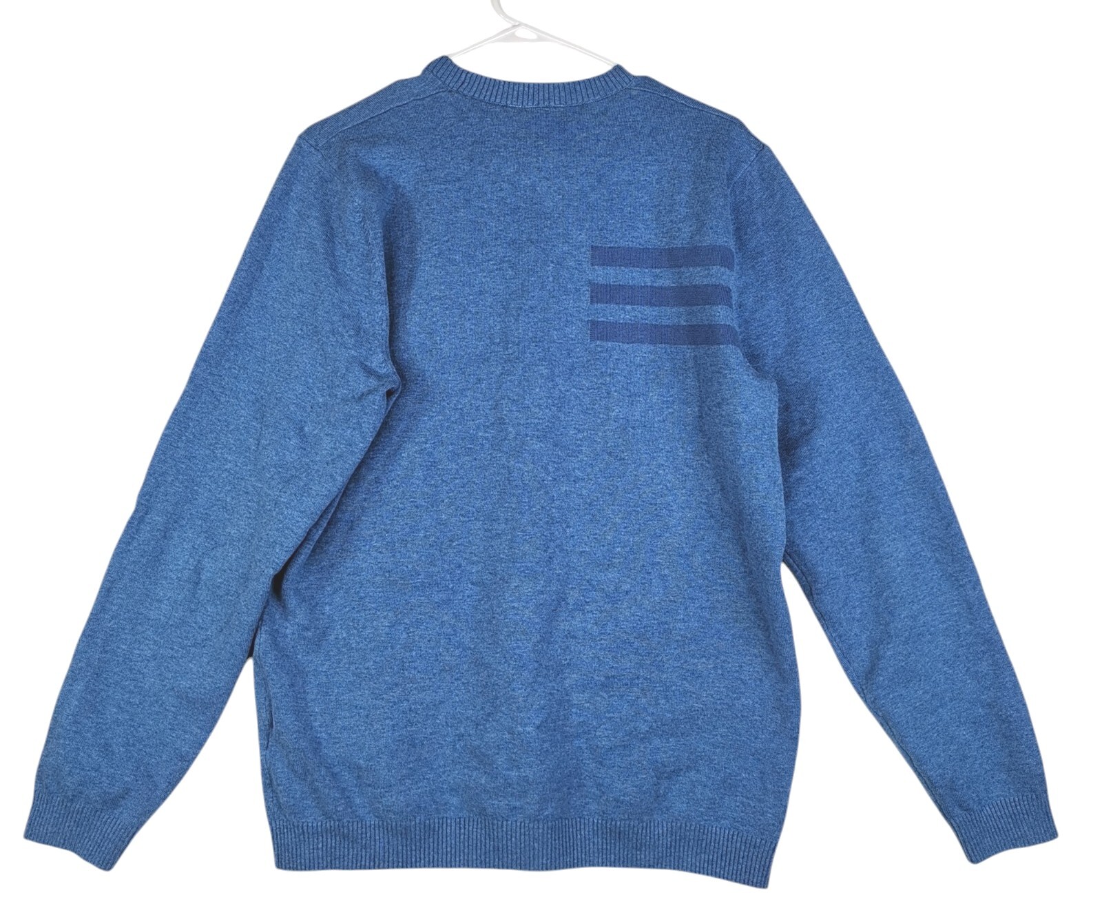Men’s Adidas Climate Proof Crew Neck Long Sleeve Blue Pullover Sweater Sz M gallery