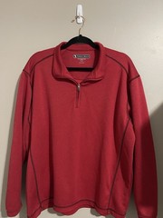 Pebble Beach Performance Quarter Zip Pullover Men’s Red Long Sleeve Large