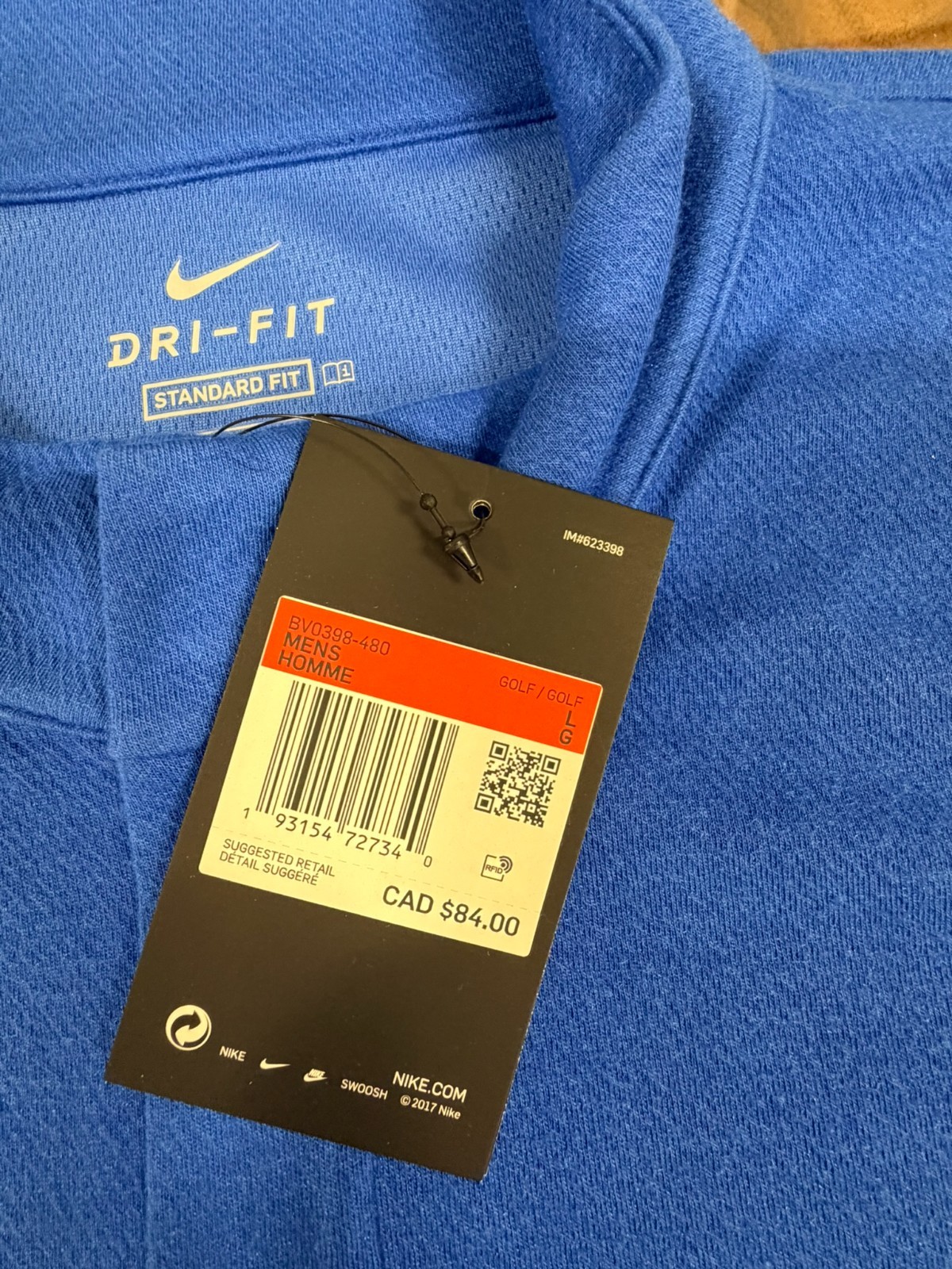 Nike Golf Men's Tour Dri-FIT Advanced Half Zip Pullover Blue BV0398 - 480 NWT gallery