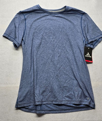 Solfire Blue Sz: Large Comfort & Performance Gym Tech Crew Neck Tee Shirt