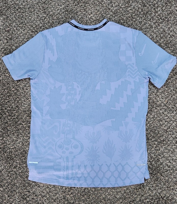 NIike TECHKNIT Wild Run Running SHIRT TOP T TEE CJ5814 418 Men's L LARGE Blue gallery