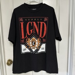 LGND Supply Co T-Shirt Sz XL Black 100% Cotton Hip Hop Y2K Streetwear 2018