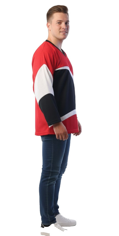 ​VKM Venus Vintage Hockey Jersey Adult Medium Red Black White Made In Canada gallery