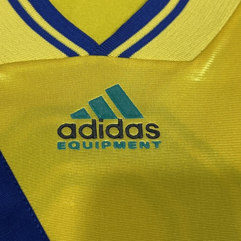 Vintage Adidas Equipment CEGEDEL Soccer Shirt Mens Large Yellow Jersey 9 90s gallery