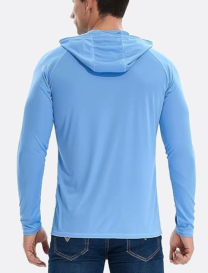3 Pack Men's UPF 50+ Sun Protection Lightweight Hoodie Performance Long Sleeve gallery