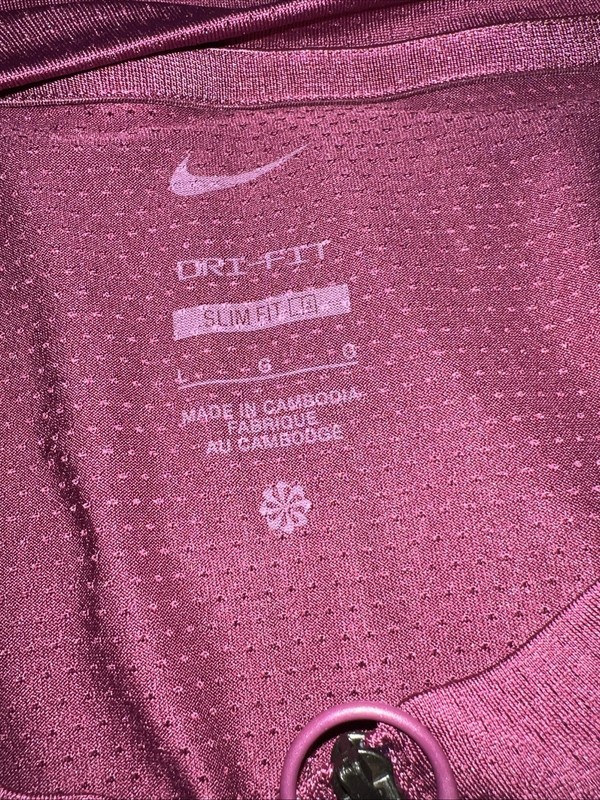 LARGE Nike Men's 1/2 Zip Shirt Pullover Football Shirt Top LS Burgundy gallery