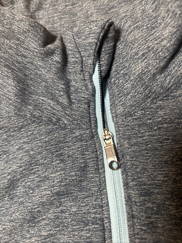Lululemon Surge Warm 1/2 Zip Silver Heathered Alberta Lake Caspian Blue XL I3 gallery