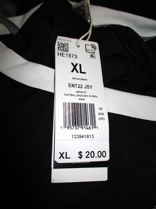 Adidas Entrada 22 Men's Short-Sleeve Jersey Shirt, Ent22, Black, Size XL, NEW gallery