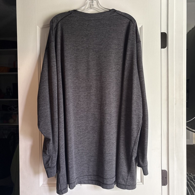 Roundtree And Yorke Performance Charcoal Gray Henley 4XT gallery