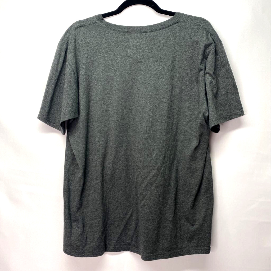 Adidas The Go To Tee Spell Out Logo Mesh Men T Shirt Gray Heather Crew Neck L gallery