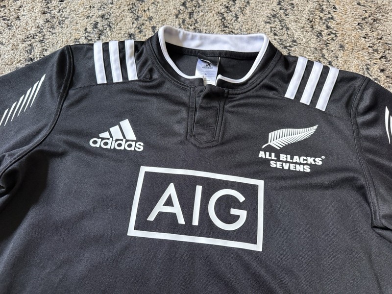 Adidas New Zealand All Blacks Rugby Jersey Kit Black Men's Size Large 2015 gallery