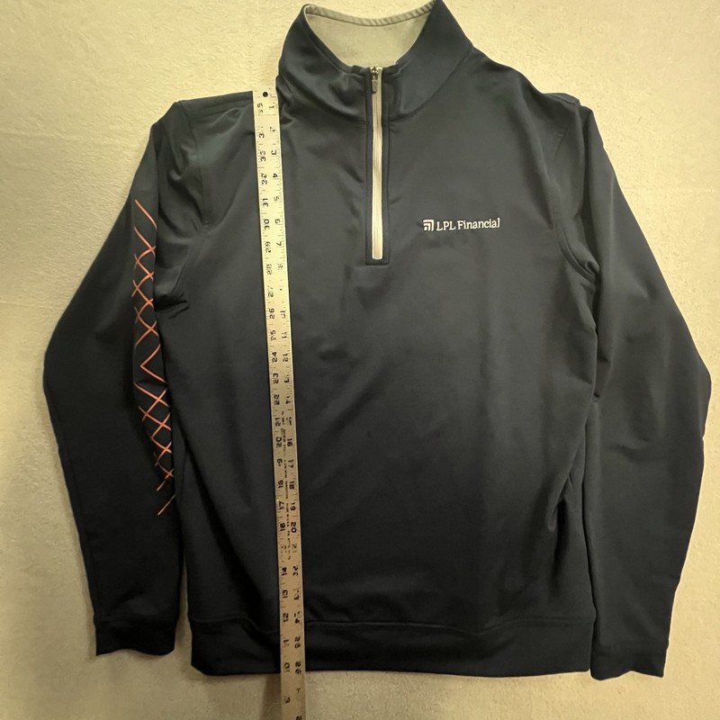 Peter Millar Pullover Men’s Medium Quarter Zip Golf Performance Lightweight Blue gallery