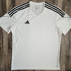 Adidas Aeroready Shirt Mens XL White Polyester Slim Fit Athletic Training Soccer