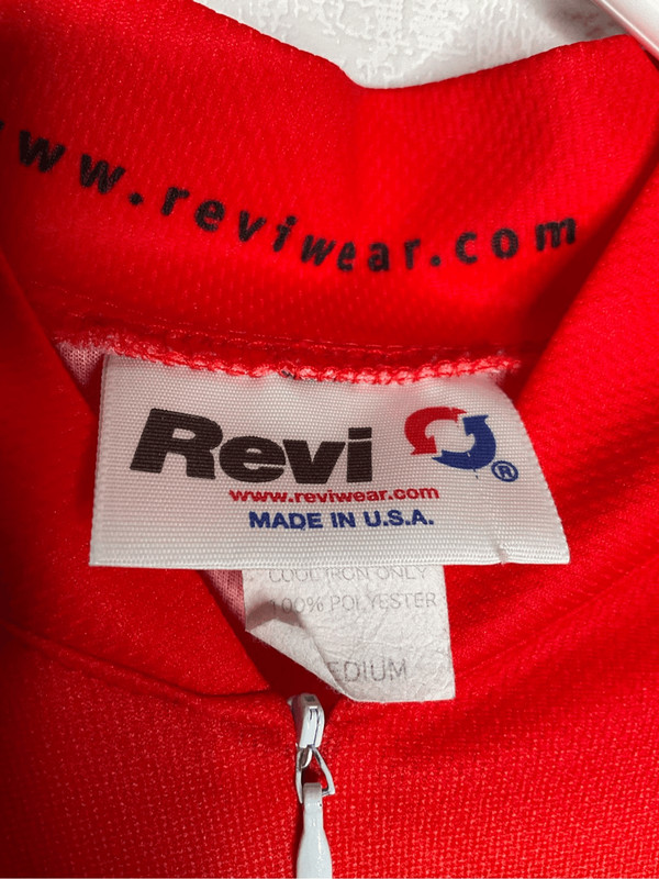 Revi Cycling Jersey Men’s Size Medium Red Orange 1/2 Zip MS 150 gallery