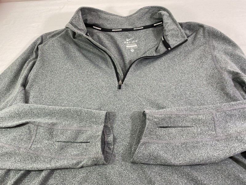 Nike Running Dri Fit Quarter Zip Element Performance Shirt Flint Mens M 504606 gallery