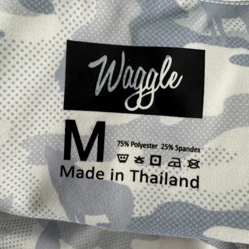 Waggle Performance Pullover Medium Gray Camo Wolf Quarter Zip Golf TP-3924 gallery
