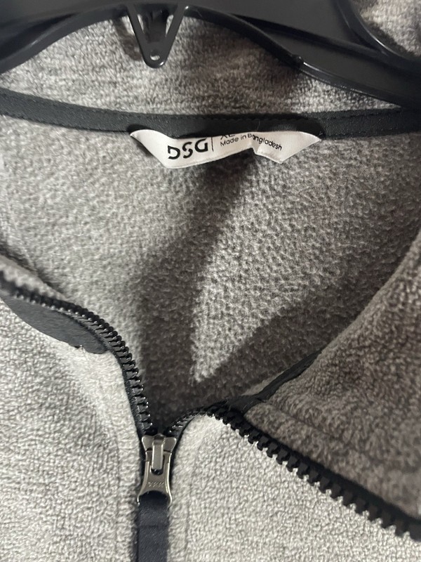 DSG Polar Fleece Half Pullover Zip Gray/Black Soft XL Mens gallery