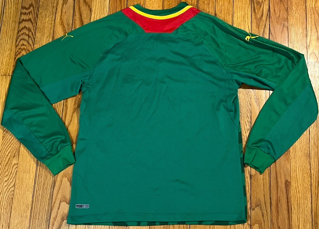 2012 PUMA Cameroun Africa Home Green Long Sleeve Soccer Jersey See Measurements gallery