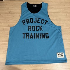 Under Armour Project Rock Tank Top Men’s XL Reversible Black Blue Training Gym