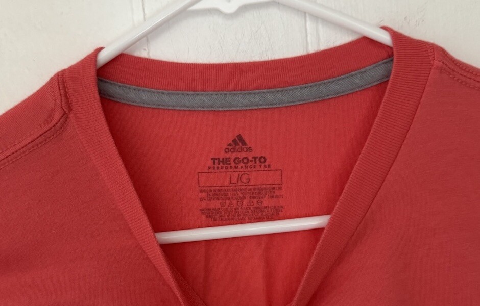 MINT adidas The Go-To Performance Tee Shirt Quick Dry MANGO Coral Men's L gallery