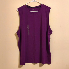 VRST Icon Tank Men’s L Purple Solid Crew Neck Sleeveless Moisture Wicking