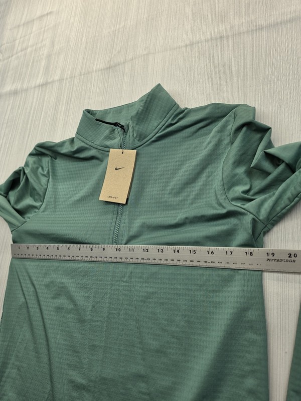 New Nike Golf Dri-Fit Victory 1/2 Zip Shirt Mens Size Small Bicoastal Green $75 gallery