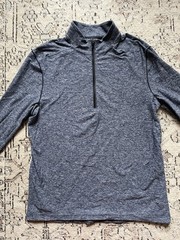 Lululemon Men’s Soft Jersey Half Zip Pullover Shirt Jacket Heathered Navy Size M