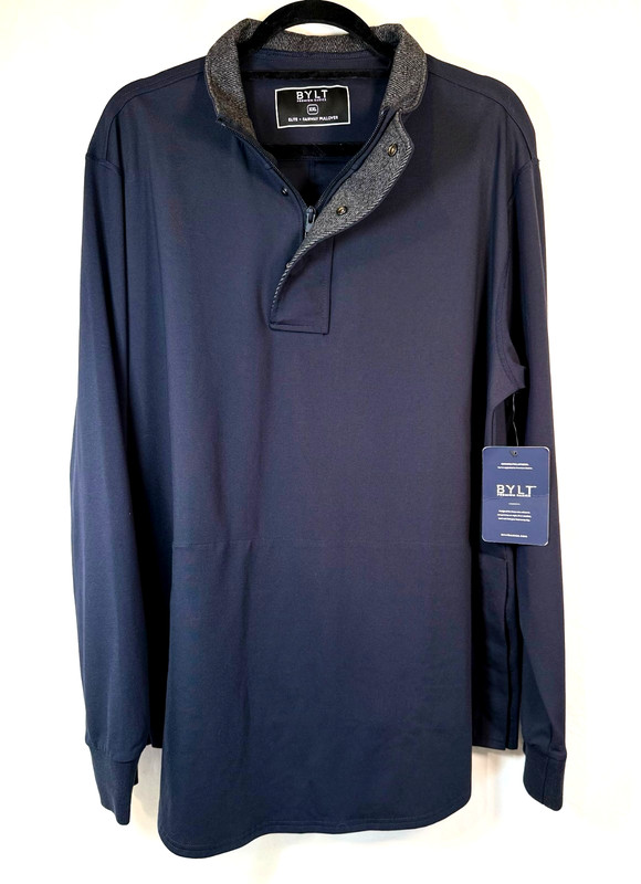 NEW WITH TAGS | BYLT Elite+ Fairway Drop-Cut Pullover | Navy | Men’s XXL gallery