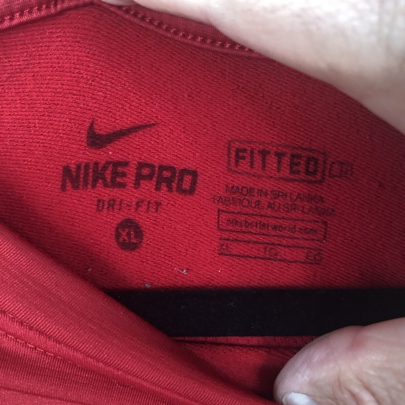 Nike Pro Sweater Mens Extra Large Red Dri Fit Athleisure Athletic Work Out Gymn gallery