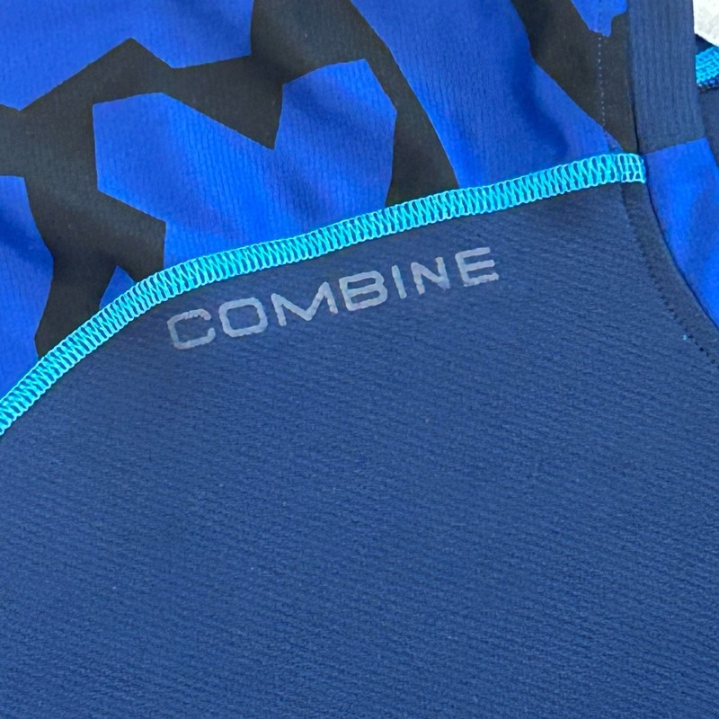 Under Armour Blue UA Combine Contrast Long Sleeve Training Shirt Mens M gallery