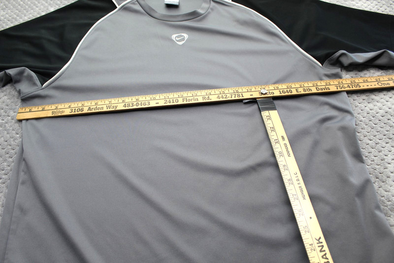 Nike Shirt Mens XL Gray Black Raglan Short Sleeve Colorblock Athletic Jersey Y2K gallery