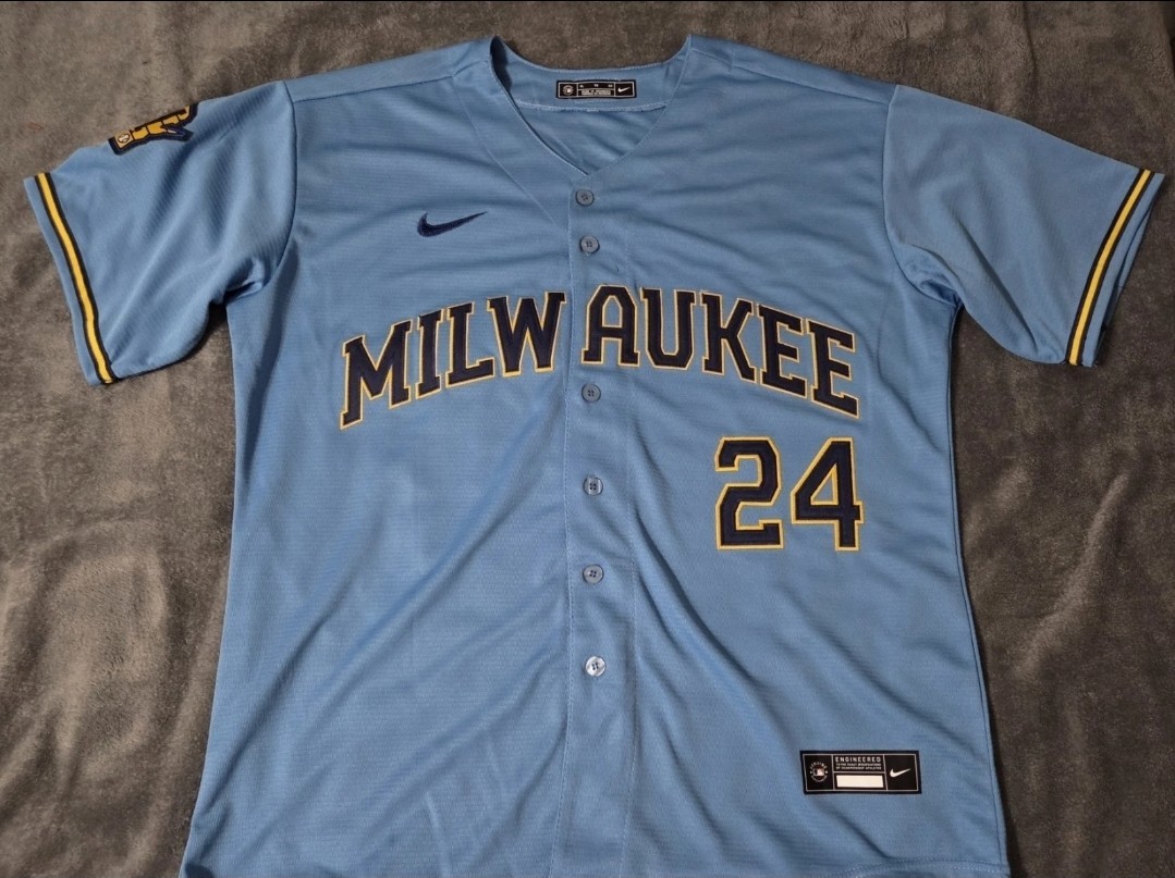 Fast Free Shipping XXXL 3X William Contreras Milwaukee Brewers Stitched Jersey gallery