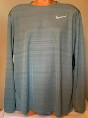 Nike Shirt T-Shirt Breathe Long Sleeve Running Lt Blue AJ7568 041 Men’s XXL 2XL