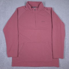 Travis Mathew Performance Waffle Quarter Zip Men’s Large Roan Rouge Pouch Pocket