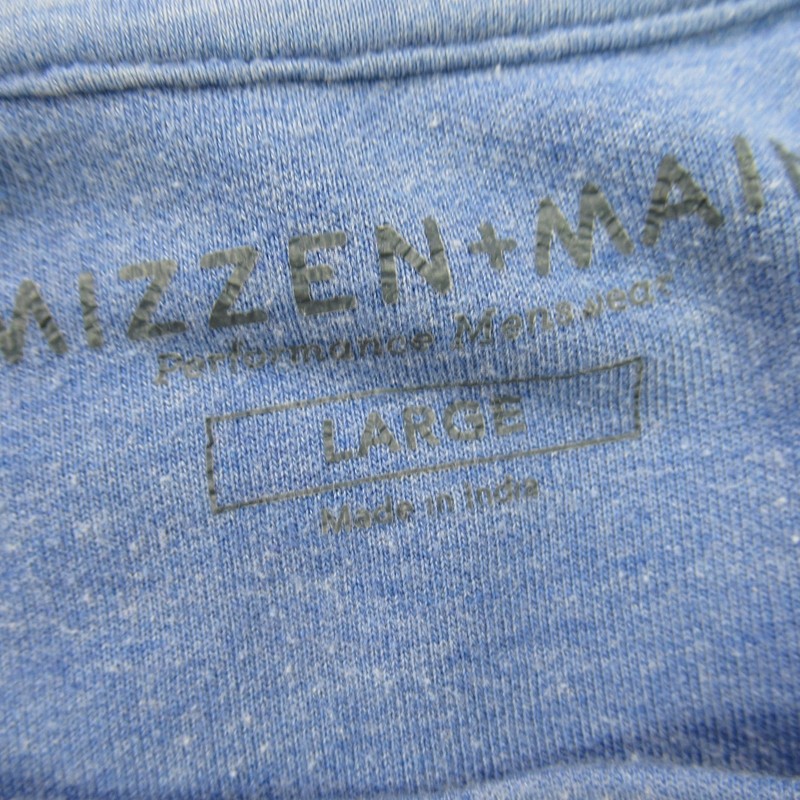 MIZZEN+MAIN Men's Large Blue Performance Long Sleeve Crew Neck Top Activewear gallery
