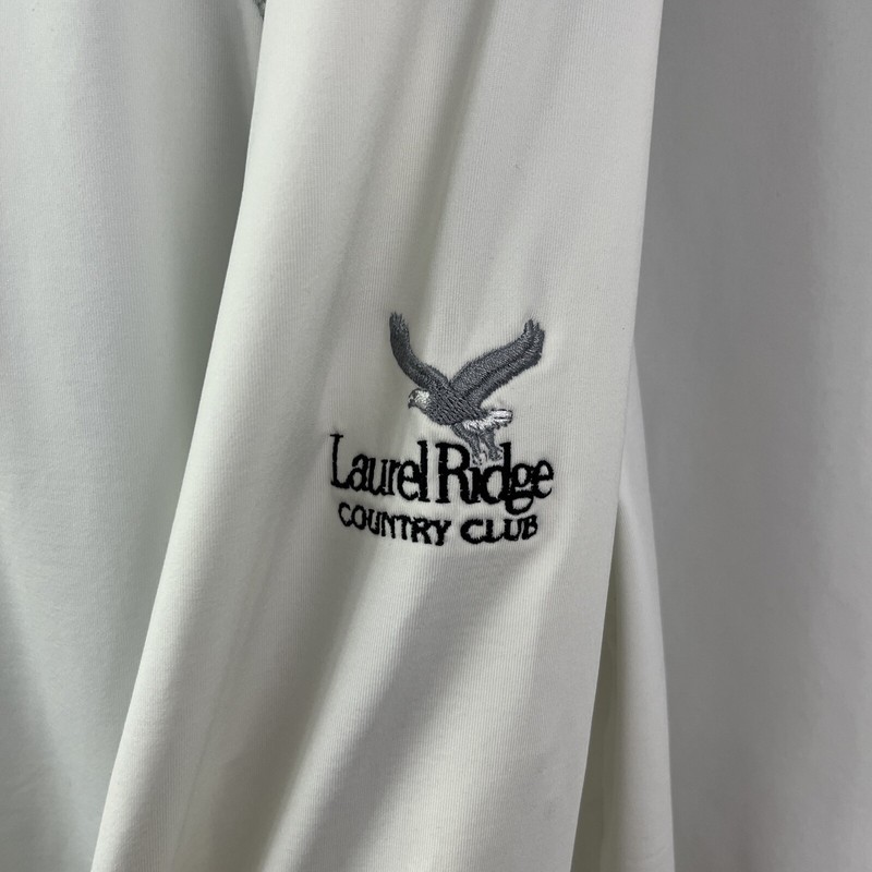 Footjoy 1/4 Zip White Cream Pullover Shirt Laurel Ridge Country Club Sz L gallery
